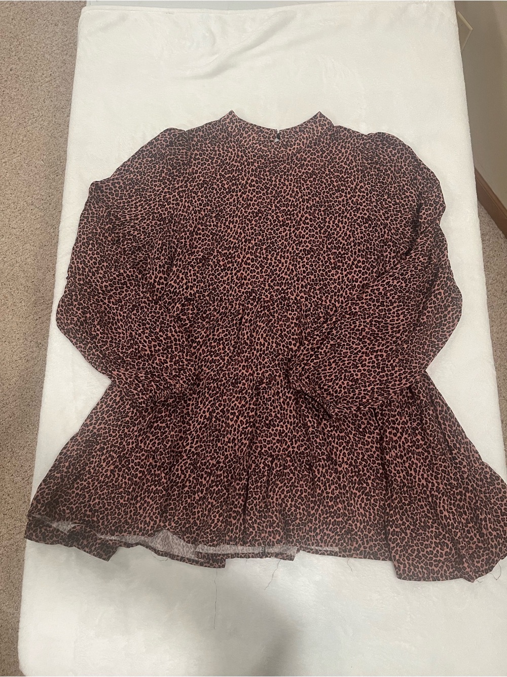 Destination Maternity Animal Print Babydoll Tunic Top - Large